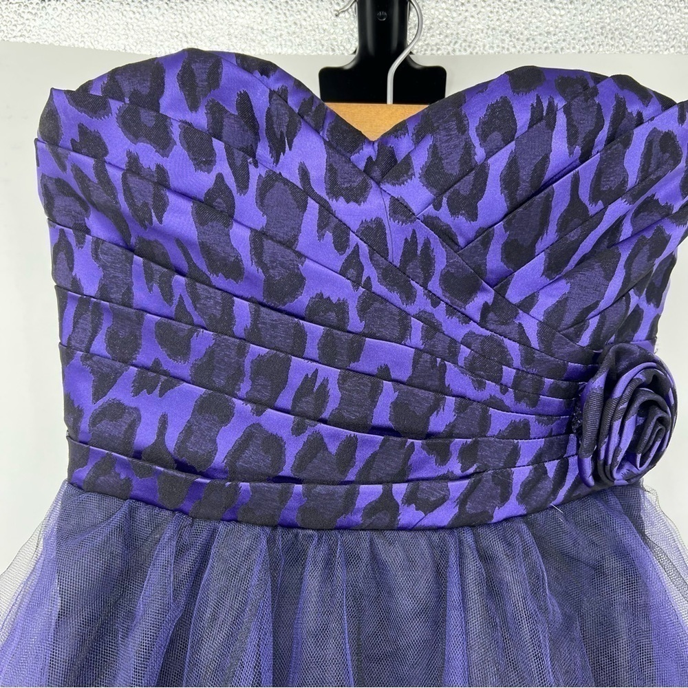 My Michelle Cheetah Y2K‎ Purple Black Party Goth Fairy Wimsigoth Dress Size 1 - Picture 3 of 7